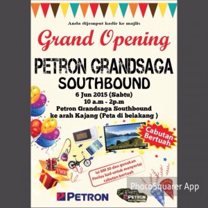 Grand Opening Petron Grandsaga Southbound